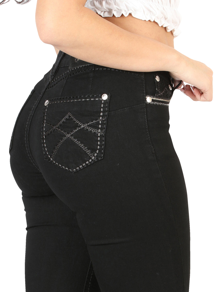 Centenario Women's Black Bootcut Denim Jeans 45543 — view 5
