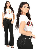 Centenario Women's Black Bootcut Denim Jeans 45543