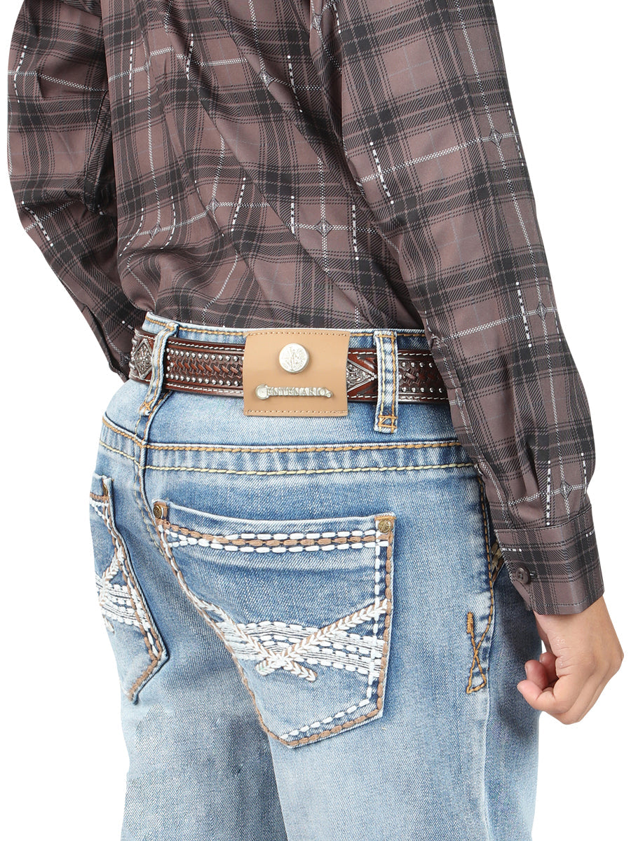 Boys Centenario Premium Bootcut Jeans - Light Blue Denim 45547 — view 4