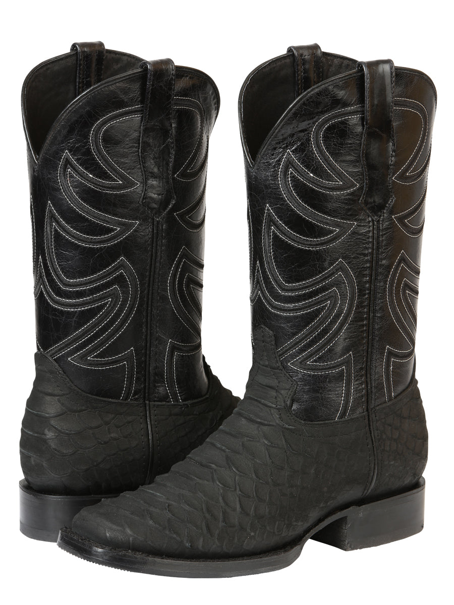 El General Men’s Rodeo Boot Imitation Python - Black 45561 — view 2