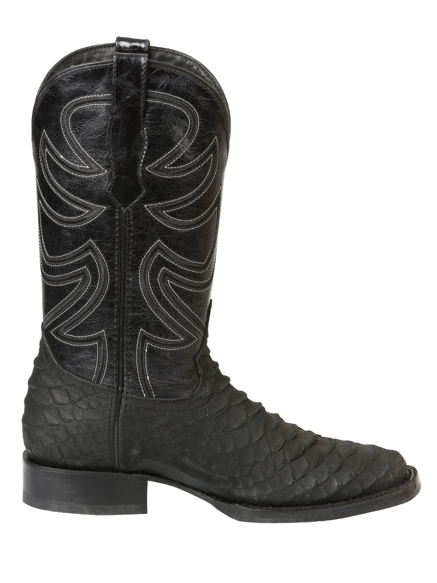 El General Men’s Rodeo Boot Imitation Python - Black 45561 — view 5