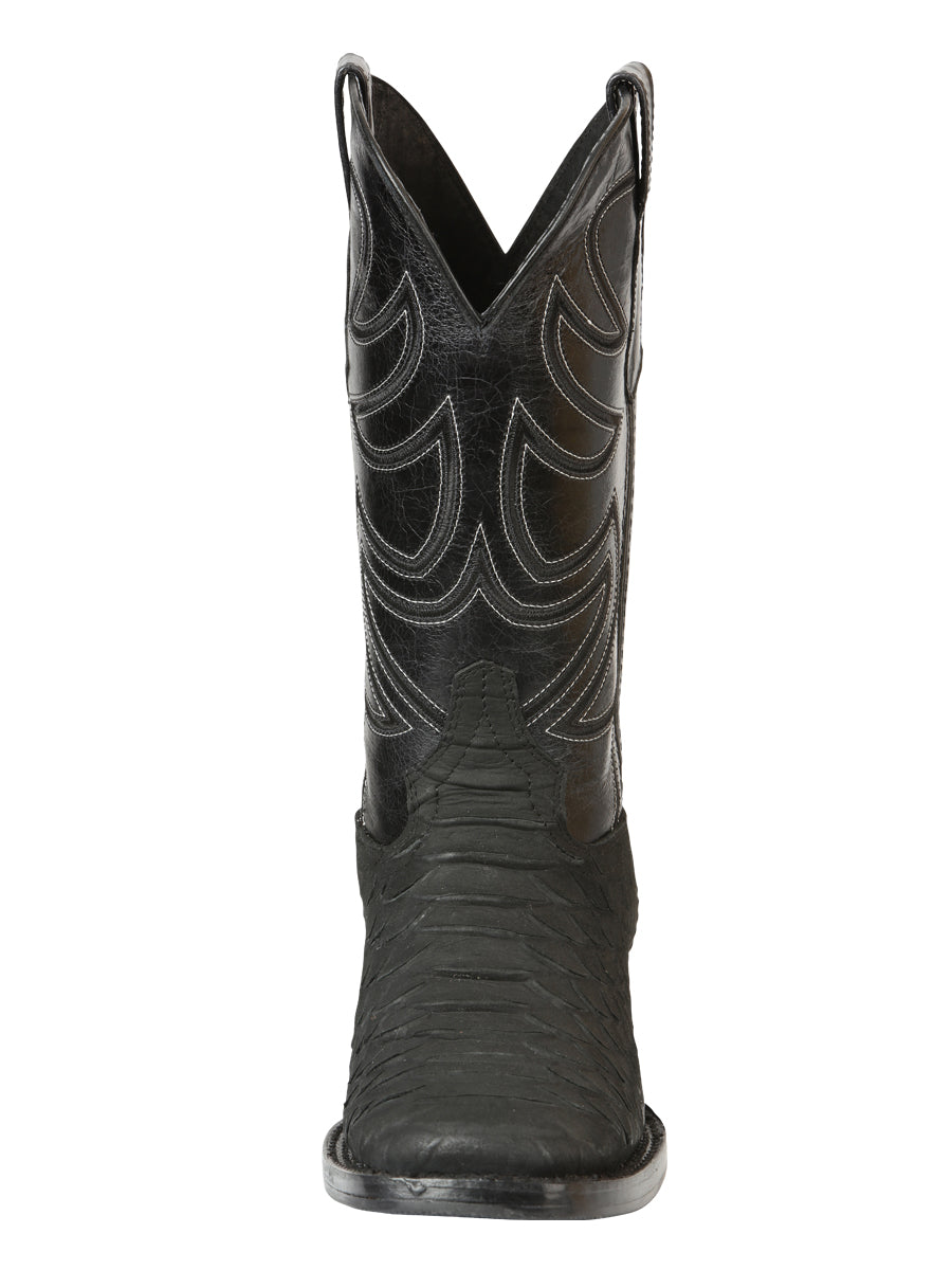 El General Men’s Rodeo Boot Imitation Python - Black 45561 — view 6