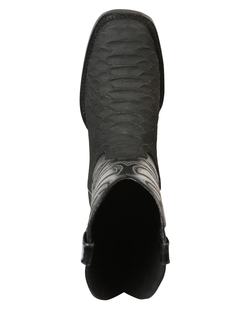 El General Men’s Rodeo Boot Imitation Python - Black 45561 — view 8