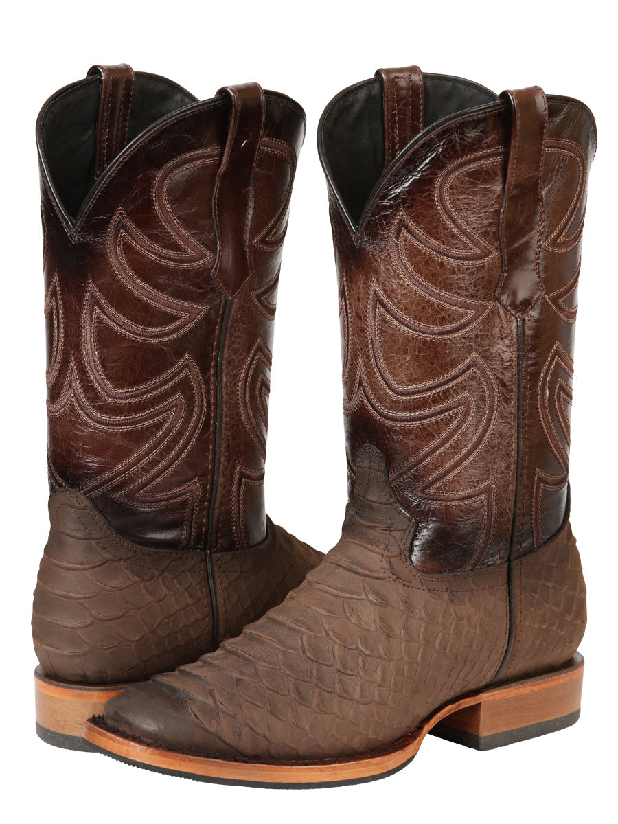 El General Men’s Rodeo Boot Imitation Python - Brown 45562 — view 2