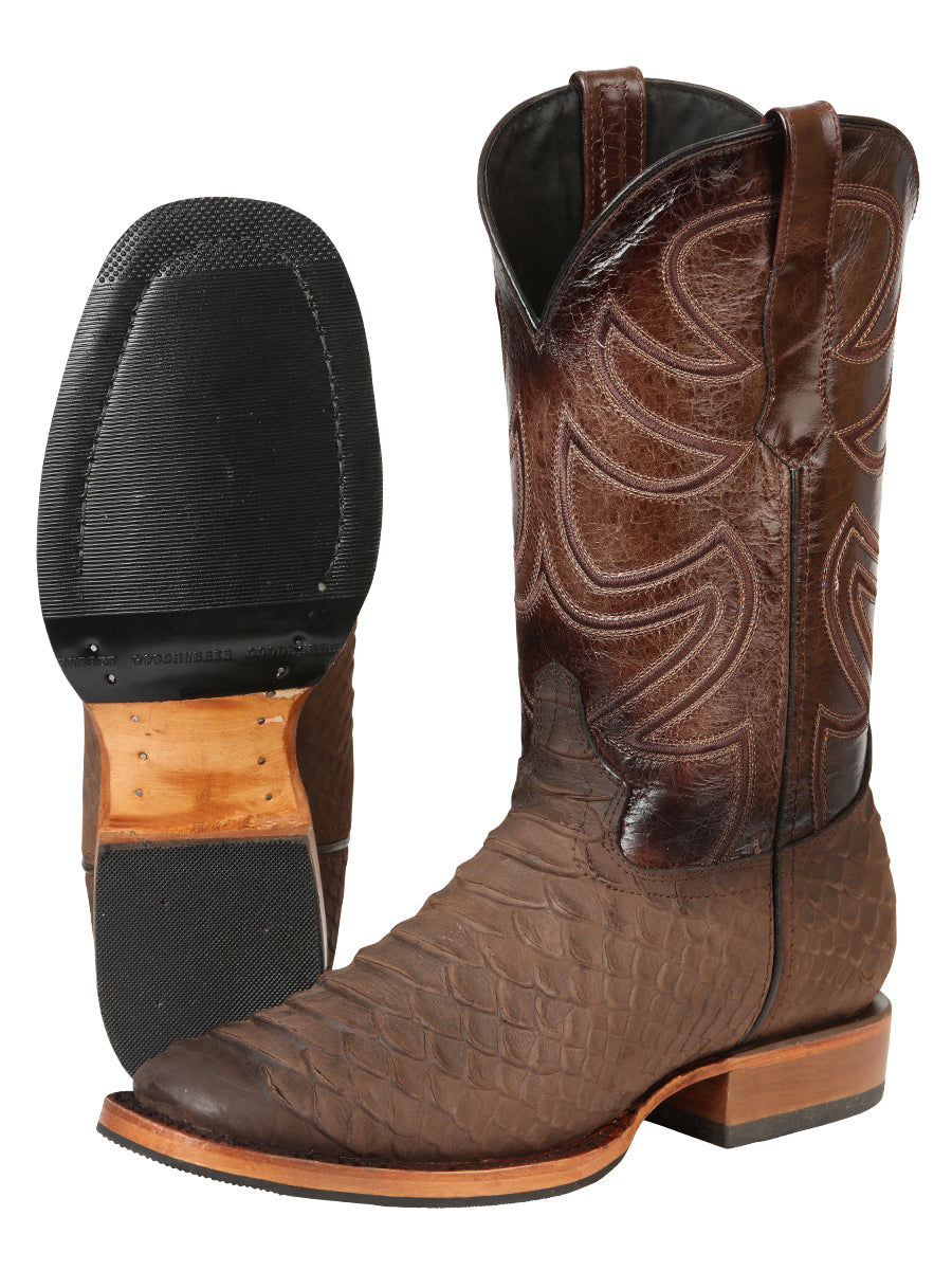 El General Men’s Rodeo Boot Imitation Python - Brown 45562 — view 3