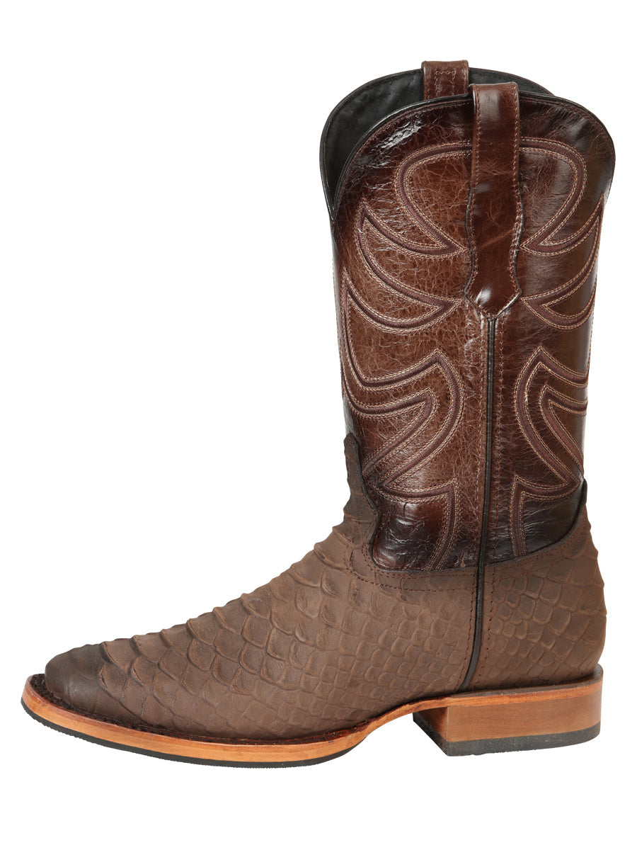 El General Men’s Rodeo Boot Imitation Python - Brown 45562 — view 4