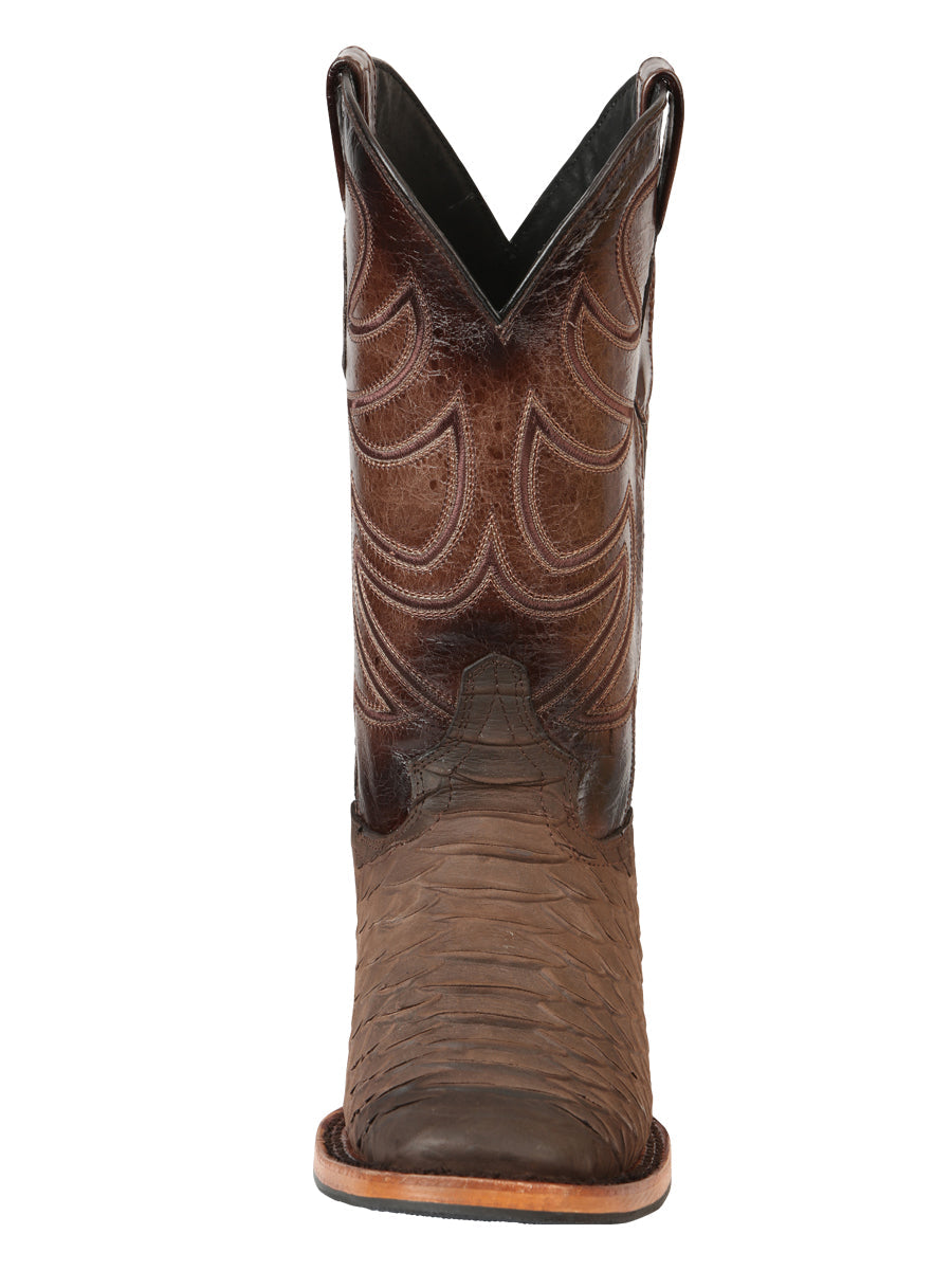 El General Men’s Rodeo Boot Imitation Python - Brown 45562 — view 6