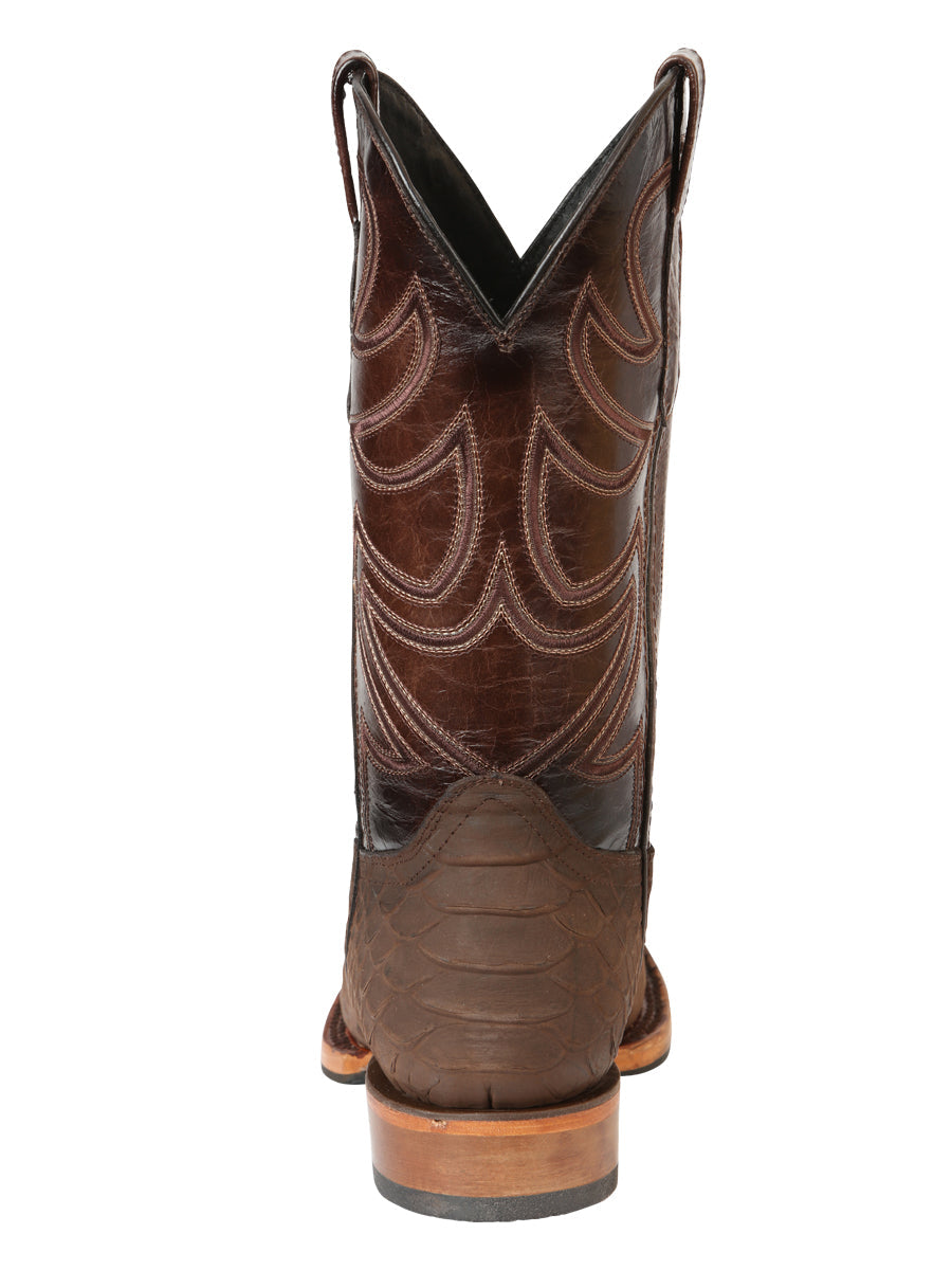 El General Men’s Rodeo Boot Imitation Python - Brown 45562 — view 7