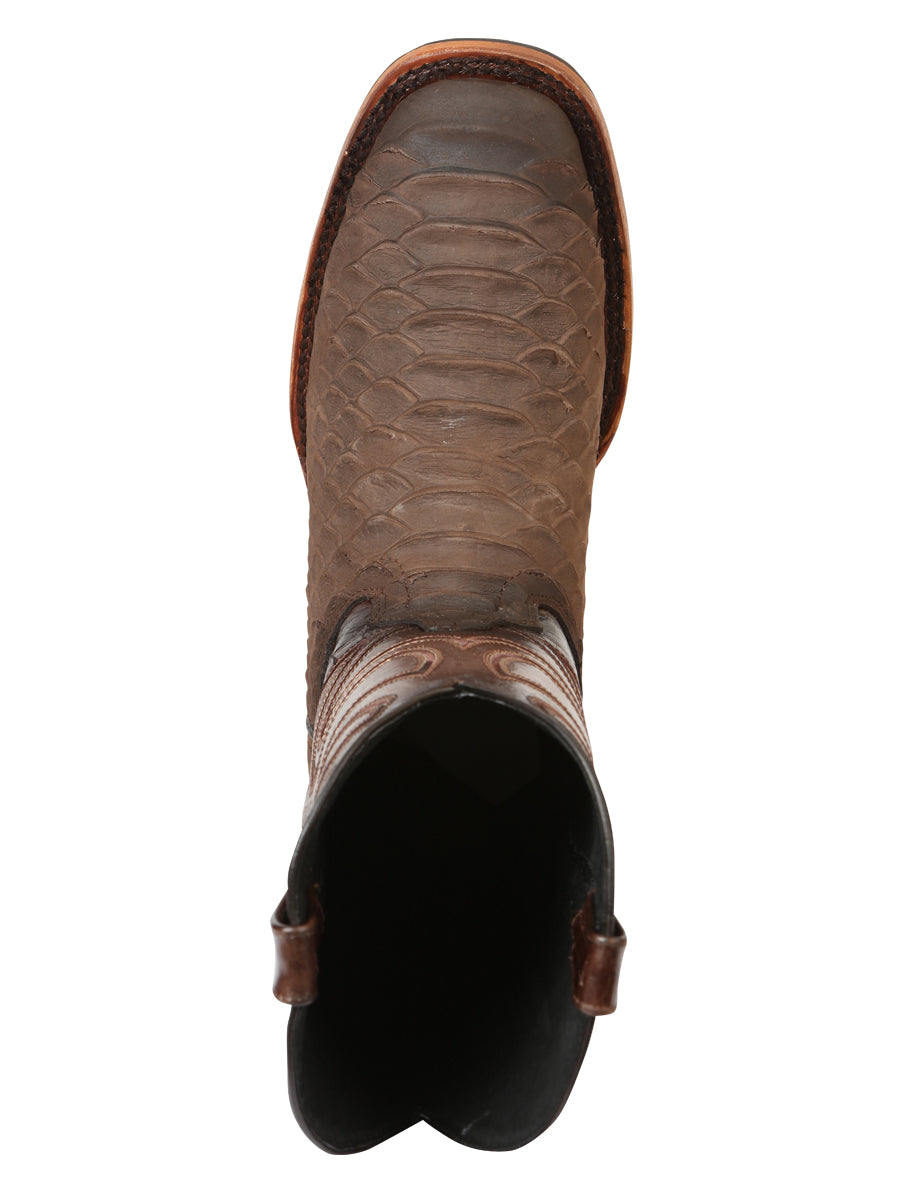 El General Men’s Rodeo Boot Imitation Python - Brown 45562 — view 8