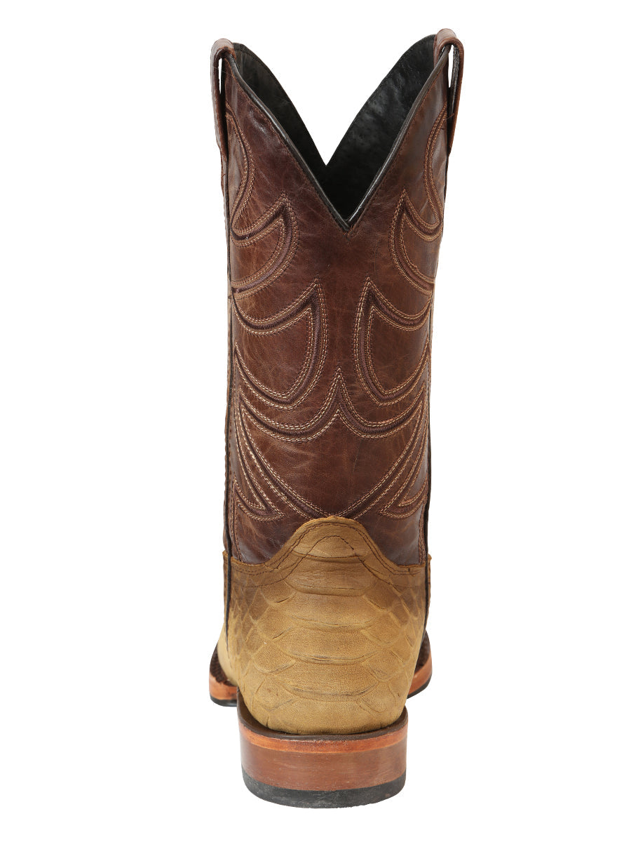 El General Men’s Rodeo Boot Imitation Python - Honey 45563 — view 6