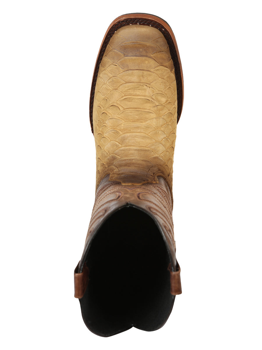 El General Men’s Rodeo Boot Imitation Python - Honey 45563 — view 7