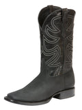 El General Men’s Rodeo Boot Nobuck Leather - Black 45567