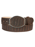 Men’s Western Belt El General Imitation Python - Brown 45570
