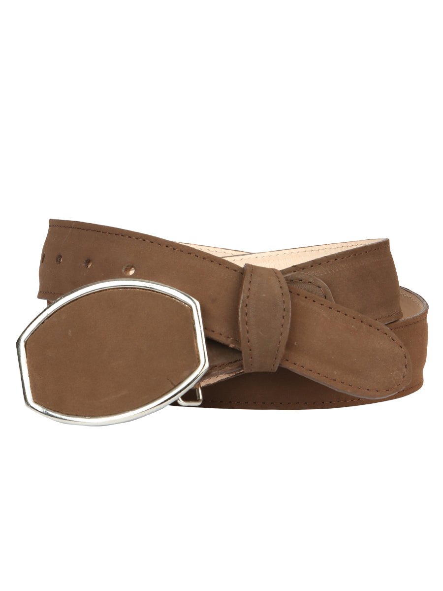 Men’s Western Belt El General Nubuck - Camel 45576 — view 2