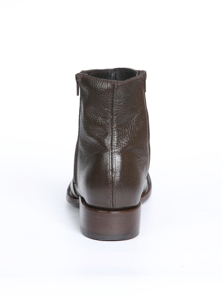 El General Men's Side Zip Ankle Boot - Made in Mexico - Brown 45583 — view 8