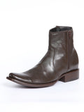 El General Men's Side Zip Ankle Boot - Made in Mexico - Brown 45583