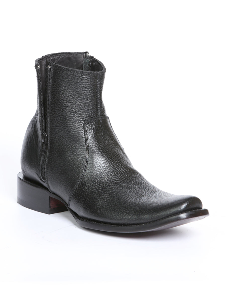 El General Men's Side Zip Ankle Boot - Made in Mexico - Black 45585 — view 2