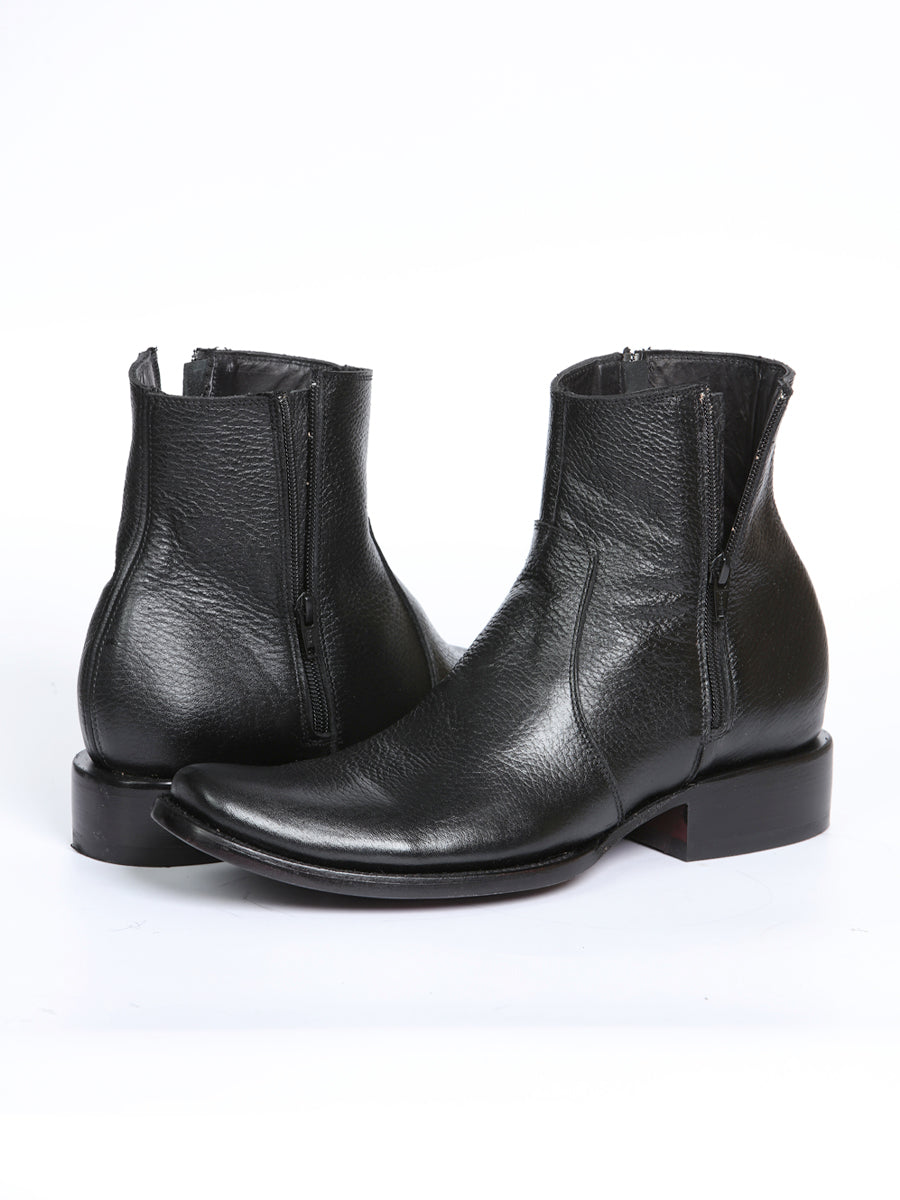 El General Men's Side Zip Ankle Boot - Made in Mexico - Black 45585 — view 3
