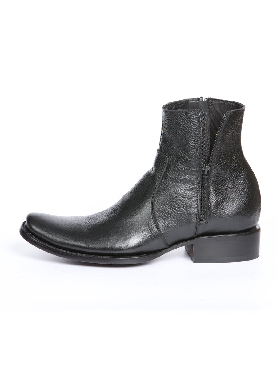 El General Men's Side Zip Ankle Boot - Made in Mexico - Black 45585 — view 5