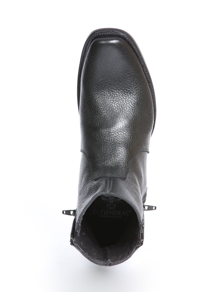 El General Men's Side Zip Ankle Boot - Made in Mexico - Black 45585 — view 9