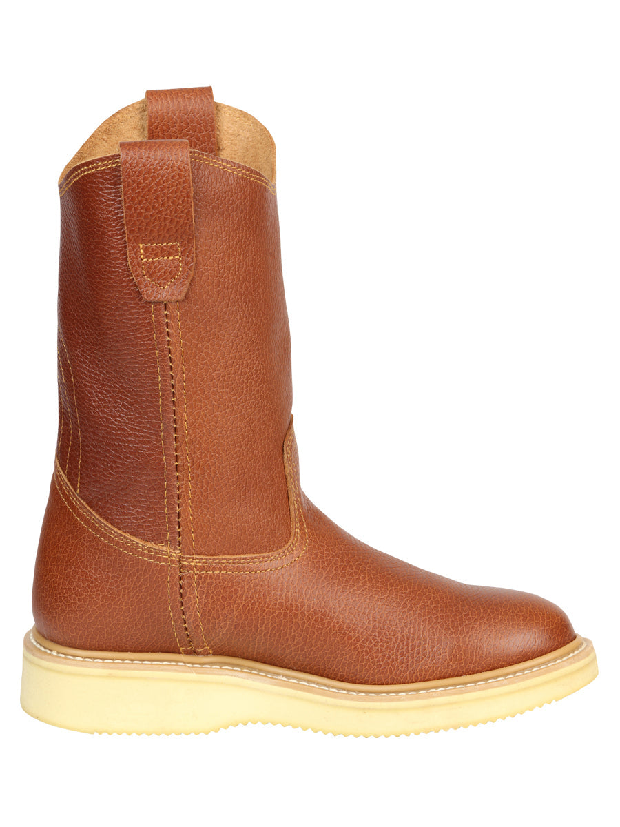 Establo Men’s Leather Work Boot - Made in Mexico - Grizzly Honey Oak 45598 — view 5