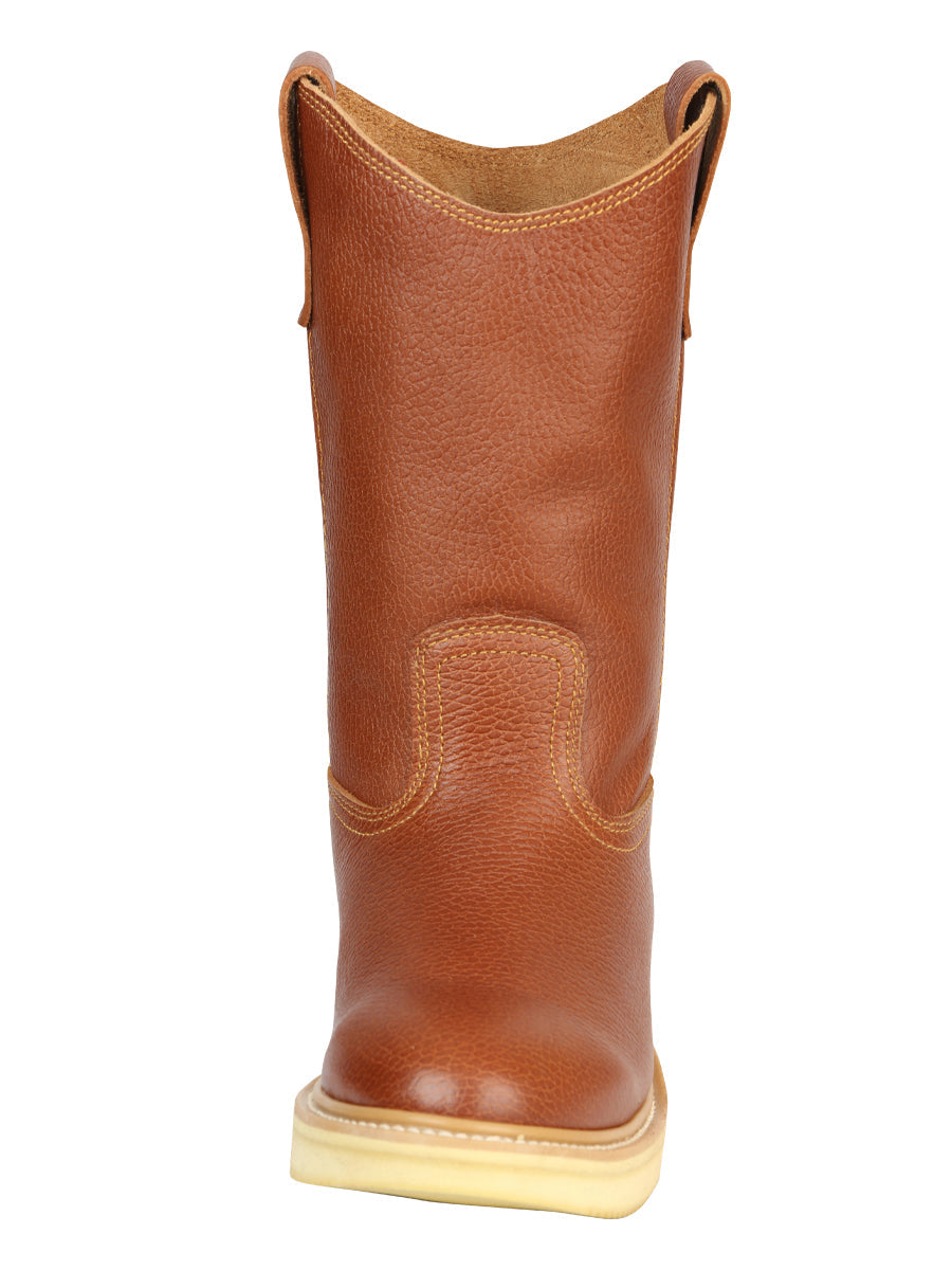 Establo Men’s Leather Work Boot - Made in Mexico - Grizzly Honey Oak 45598 — view 6