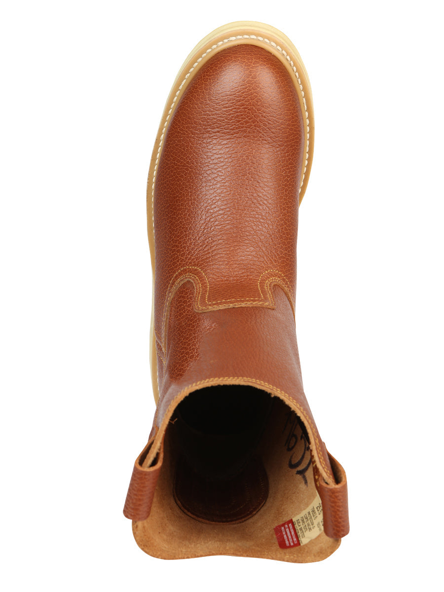 Establo Men’s Leather Work Boot - Made in Mexico - Grizzly Honey Oak 45598 — view 8