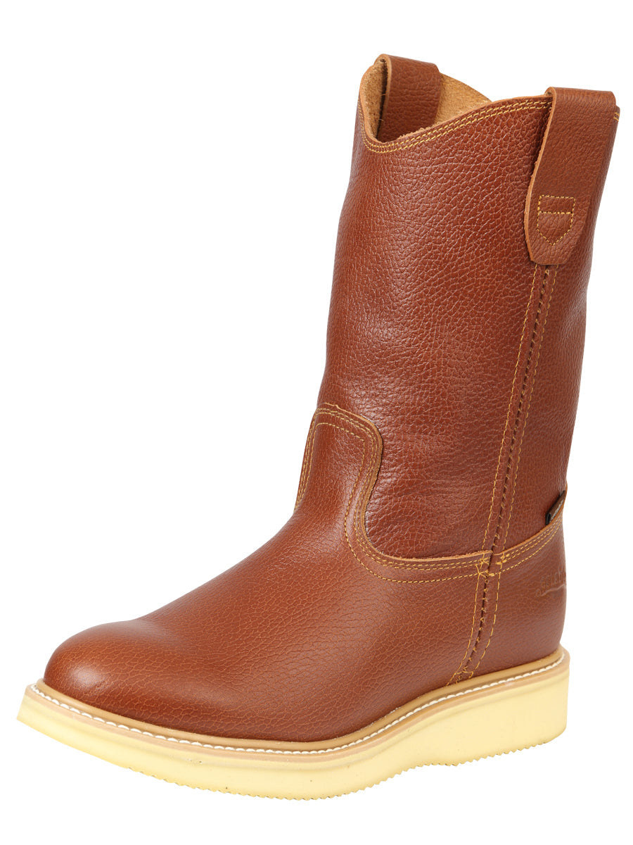 Establo Men’s Leather Work Boot - Made in Mexico - Grizzly Honey Oak 45598