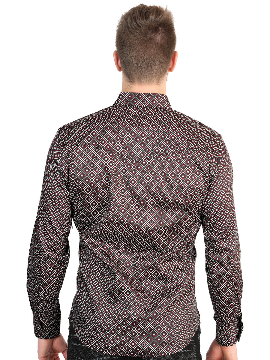 El General Men’s Long Sleeve Western Shirt - Royal Blue 45607 — view 2