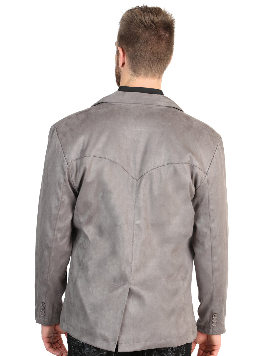El General Men’s Gray Suede Western Blazer 45638 — view 2