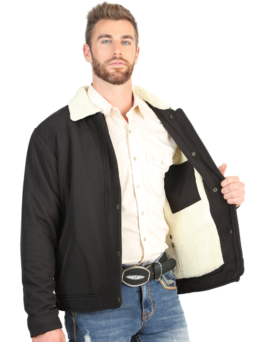 El General Men’s Black Sherpa-Lined Jacket 45642 — view 2
