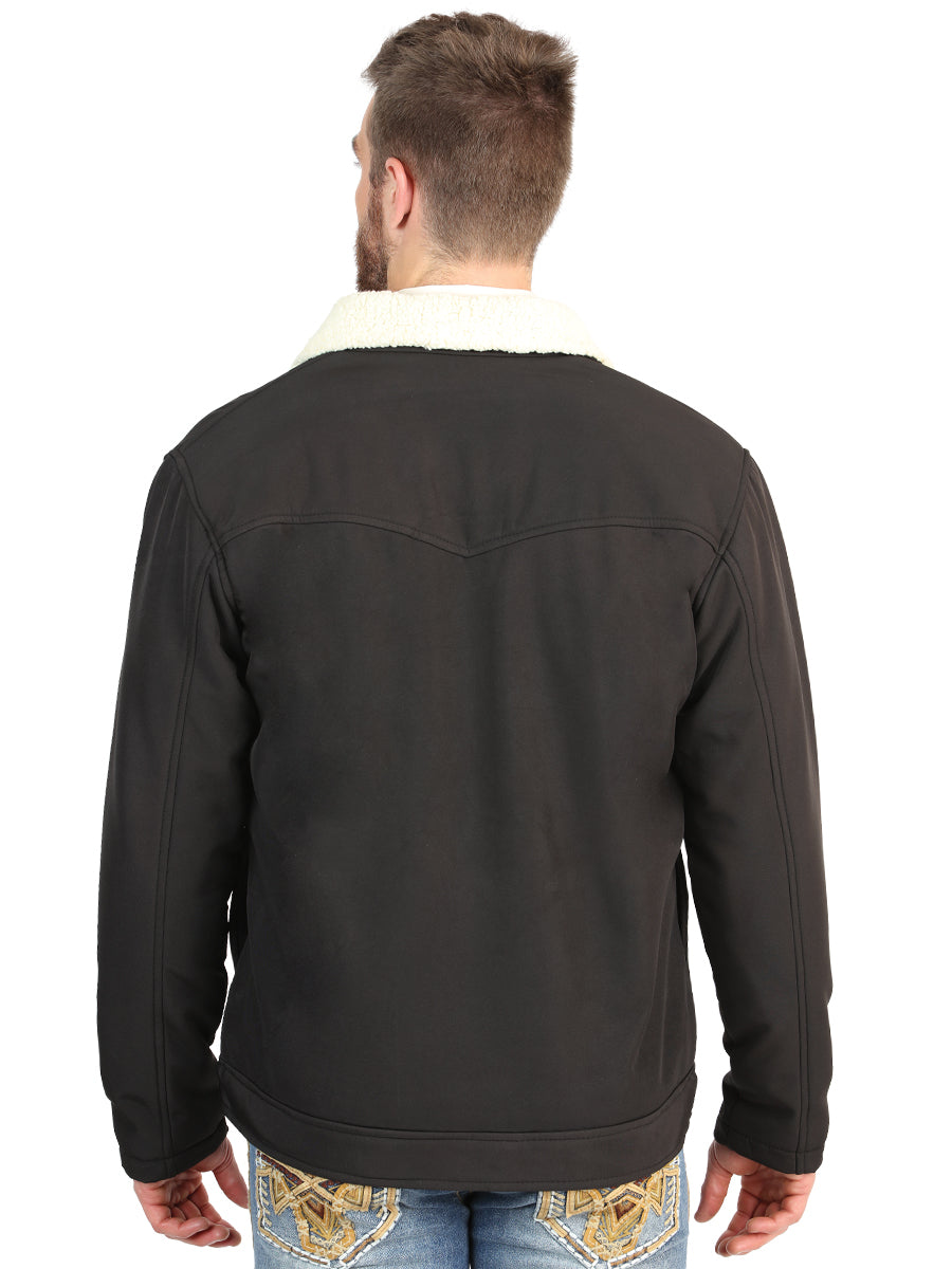 El General Men’s Black Sherpa-Lined Jacket 45642 — view 3