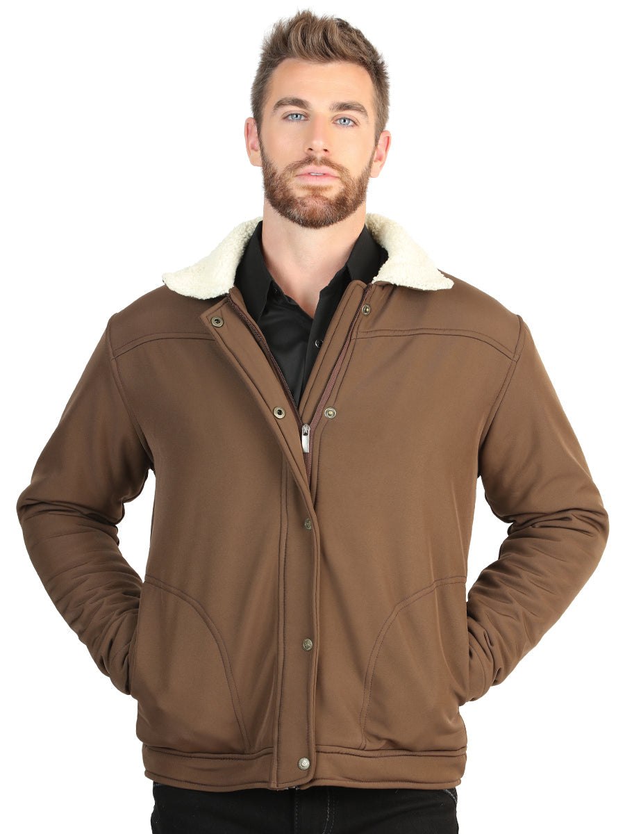 El General Men’s Brown Sherpa-Lined Jacket 45643 — view 2