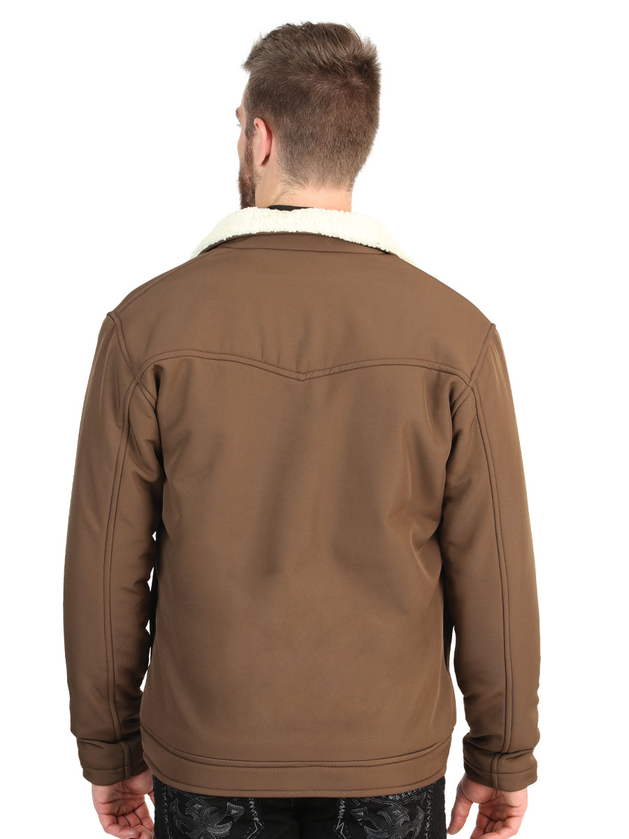 El General Men’s Brown Sherpa-Lined Jacket 45643 — view 4