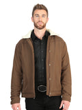 El General Men’s Brown Sherpa-Lined Jacket 45643