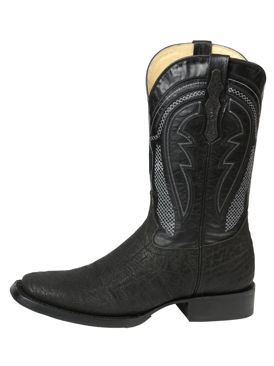 Men’s El General Western Boots - Bull Shoulder Black 45666 — view 4