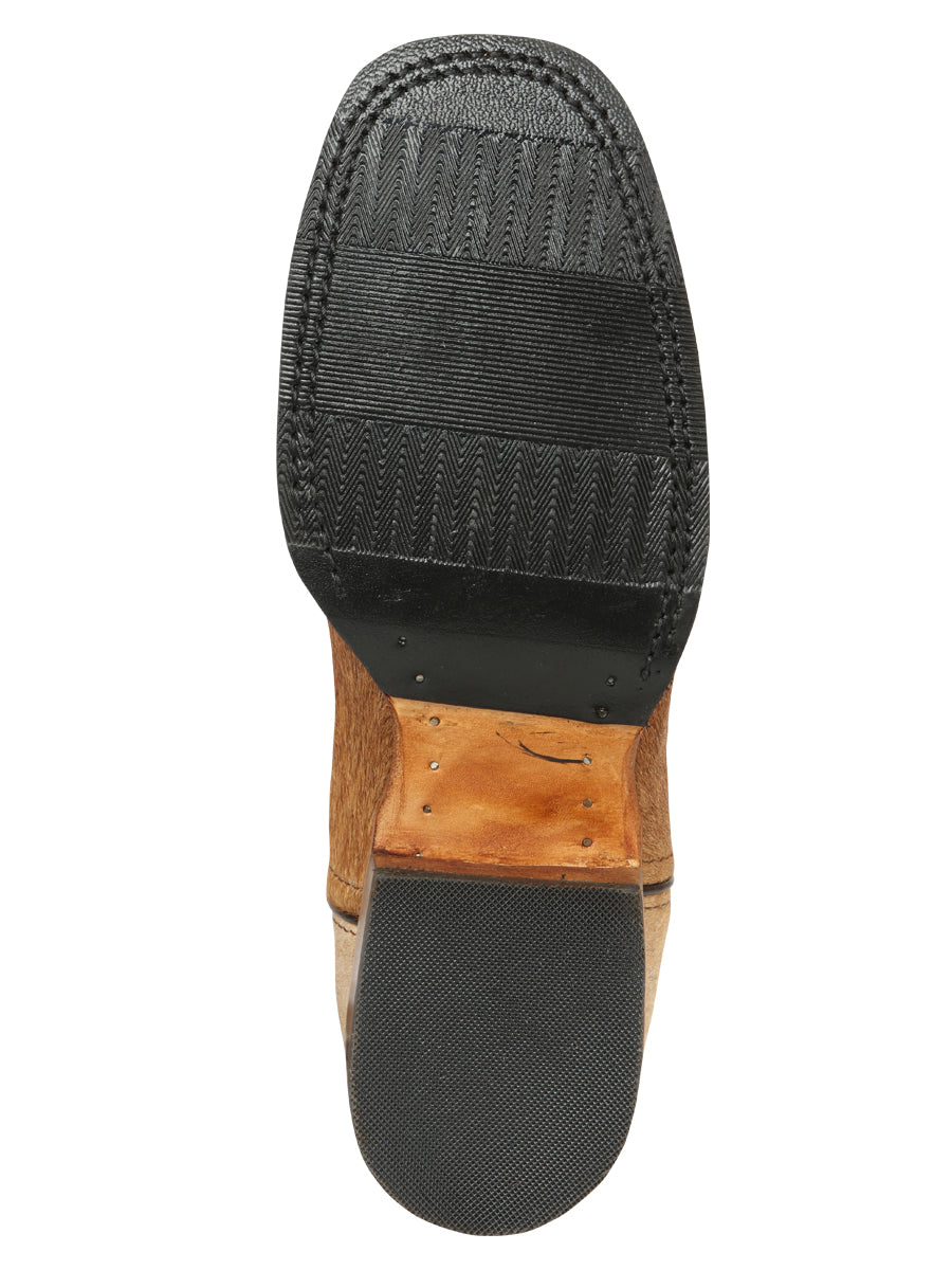 El General Men’s Leather Cowboy Boot -Made in Mexico - Cowhide Honey Brown 45669 — view 10