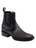 El General Men's Leather Ankle Boot with Zipper - Made in Mexico - Gray 45674