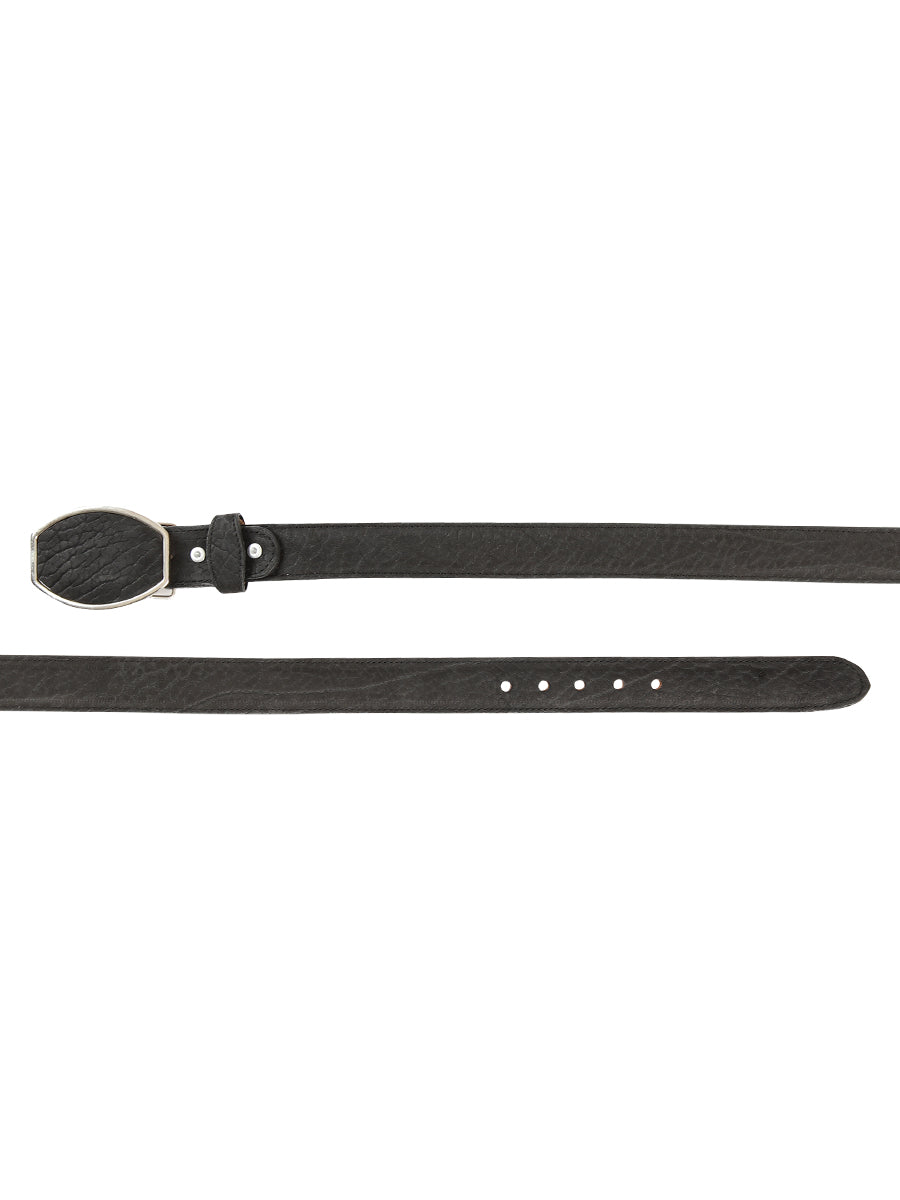 El General Men’s Western Belt - Bull Neck Print - Black 45679 — view 3