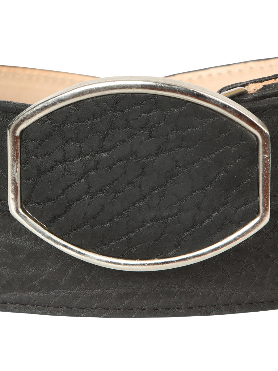 El General Men’s Western Belt - Bull Neck Print - Black 45679 — view 4
