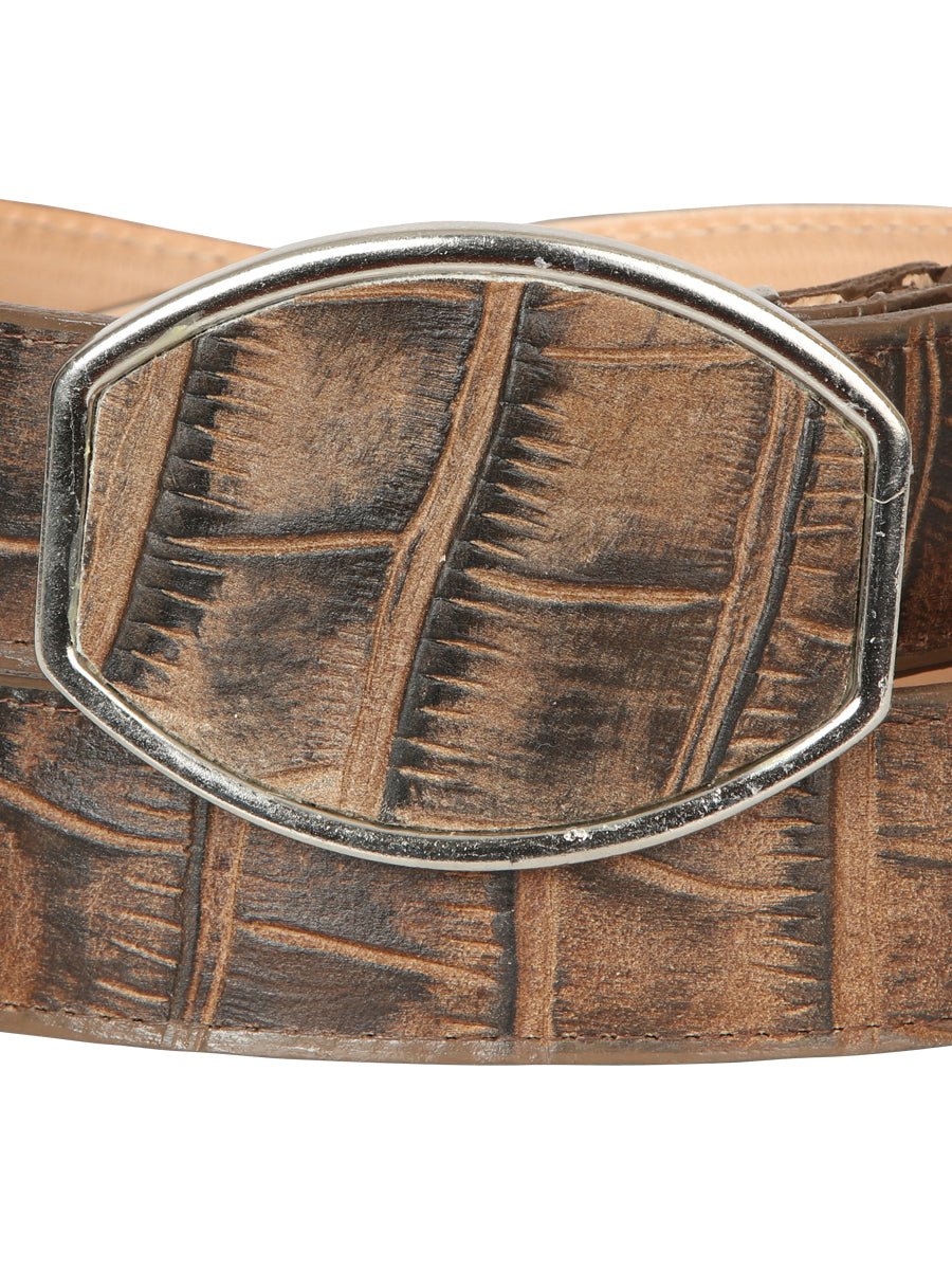El General Men’s Western Belt - Macro Coco Print - Tobacco 45683 — view 4