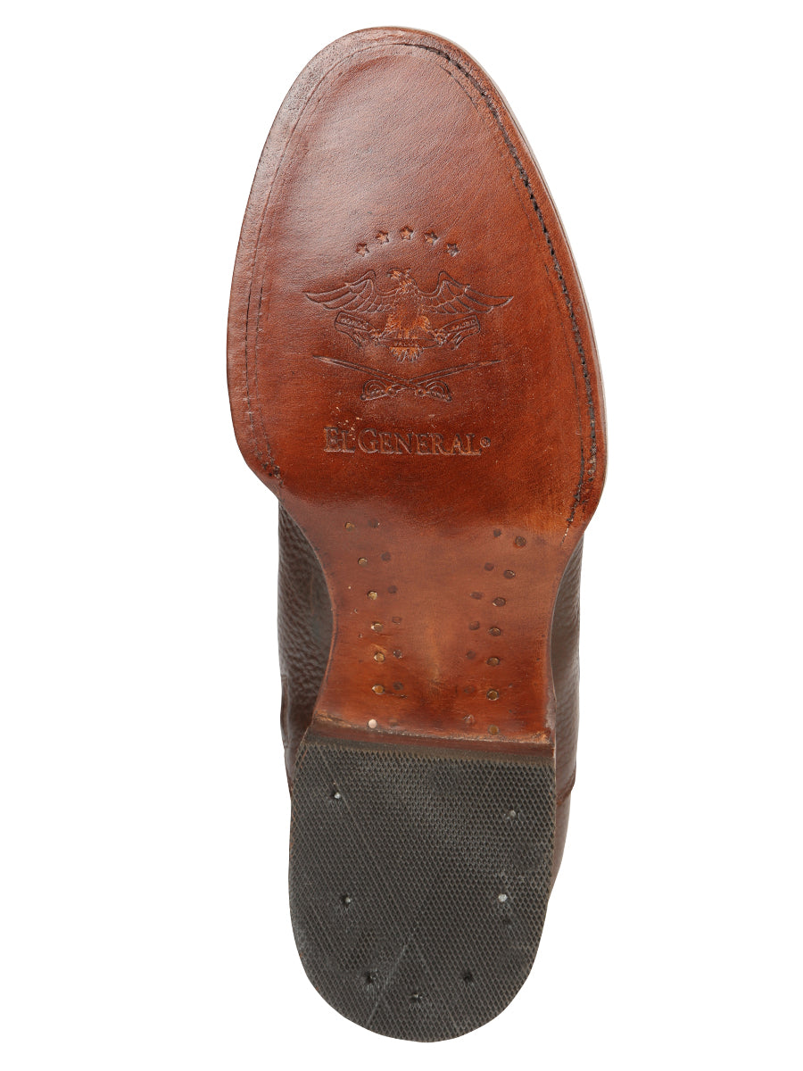 El General Men's Leather Zipper Roper Boots - Made in Mexico - Moka Brown 45705 — view 5