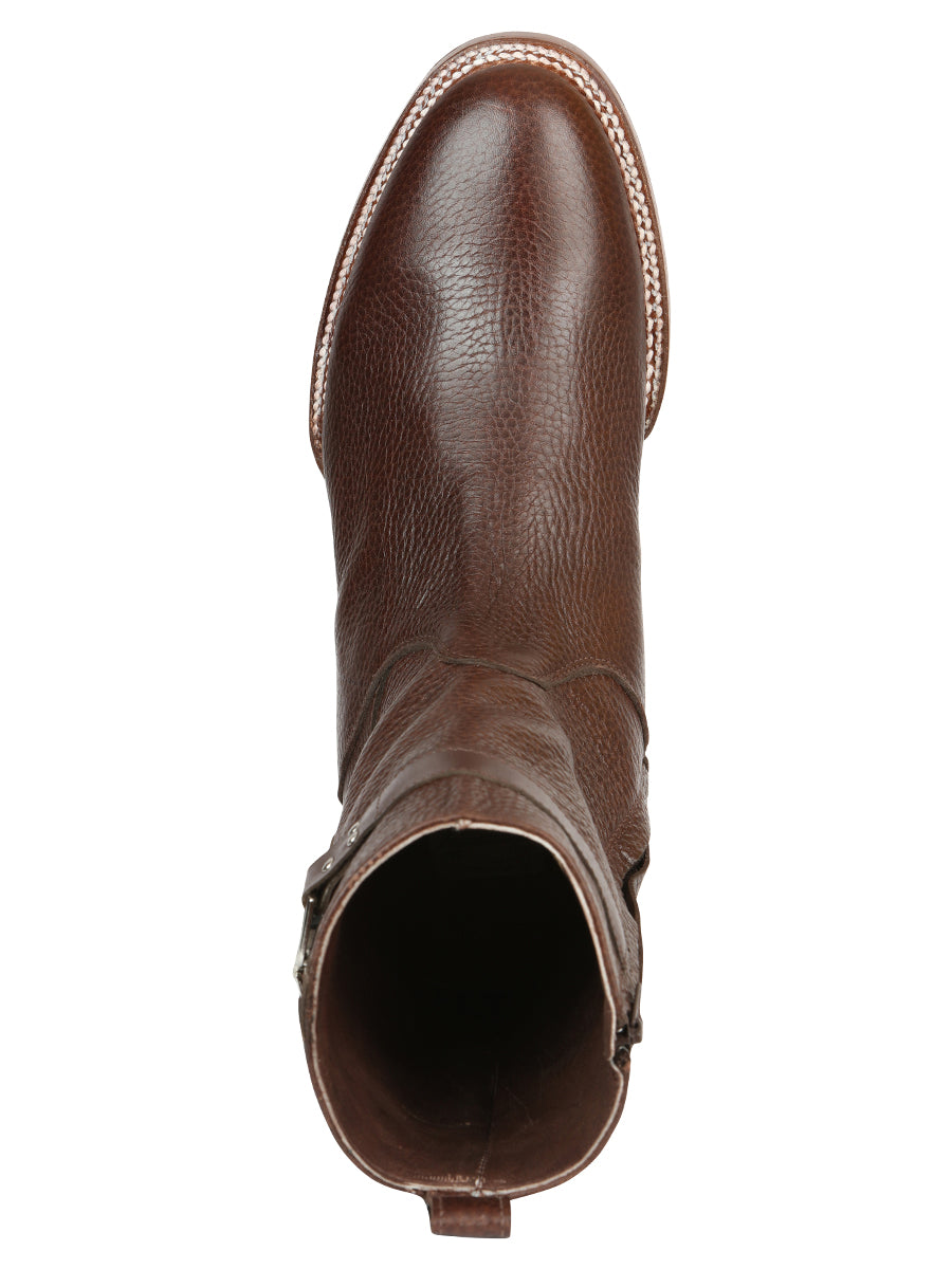 El General Men's Leather Zipper Roper Boots - Made in Mexico - Moka Brown 45705 — view 4