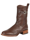 El General Men's Leather Zipper Roper Boots - Made in Mexico - Moka Brown 45705