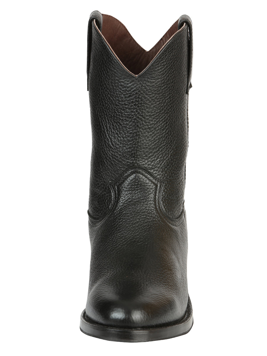 El General Men's Leather Roper Boots - Made in Mexico - Black 45709 — view 2