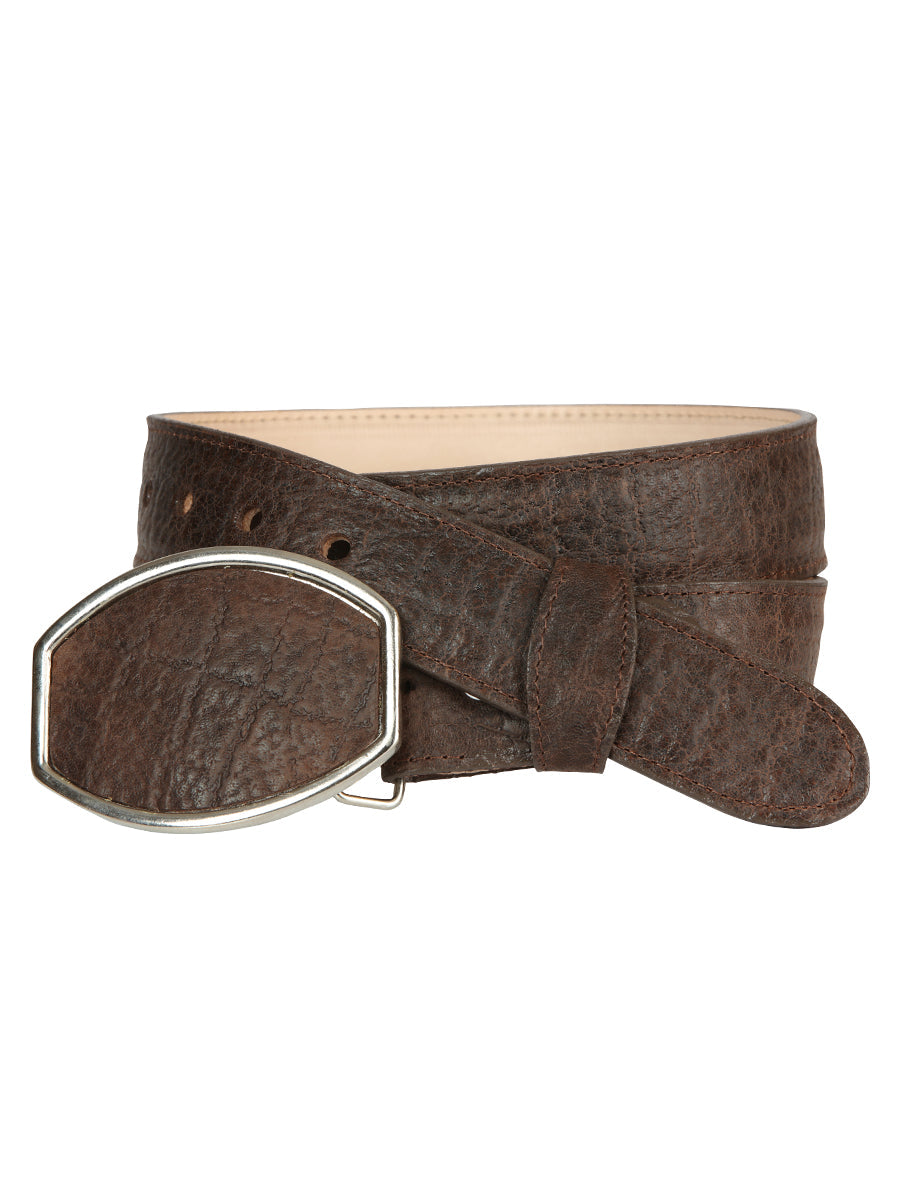 El General Men’s Western Belt - Elephant Print - Brown 45773 — view 2