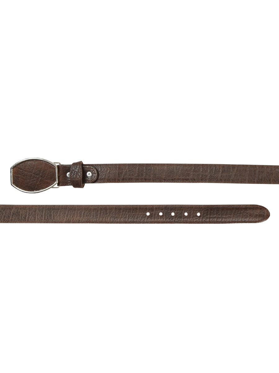 El General Men’s Western Belt - Elephant Print - Brown 45773 — view 3
