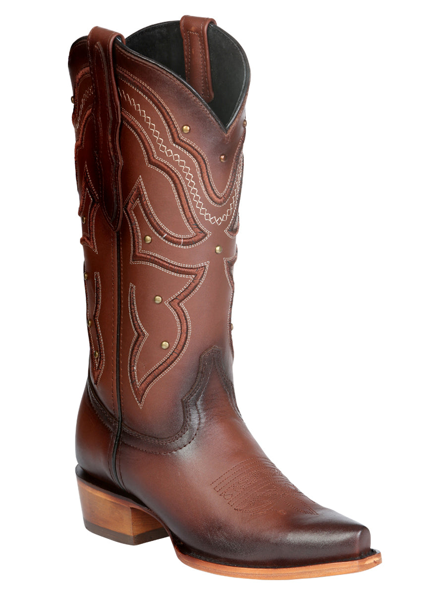 El General Women's Western Cowboy Boot - Made in Mexico - Shedron Brown 45777 — view 2