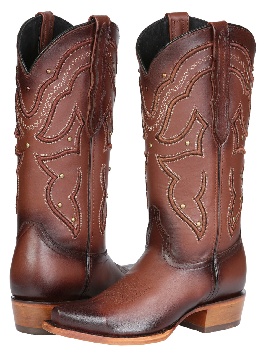 El General Women's Western Cowboy Boot - Made in Mexico - Shedron Brown 45777 — view 3