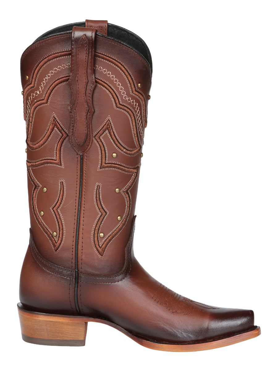 El General Women's Western Cowboy Boot - Made in Mexico - Shedron Brown 45777 — view 6